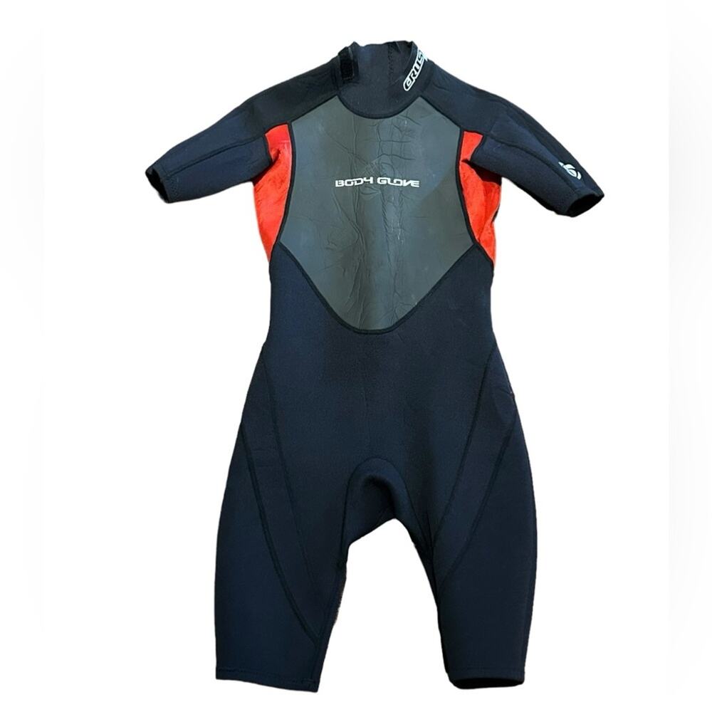 Body Glove Size Youth 16 Red and Black Short Sleeve and Legs Wetsuit
